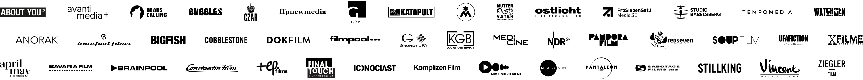 Firmenlogos von zufriedenen Kunden