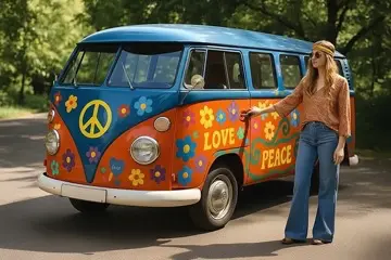 Flower Power - Love & Peace Oldtimer