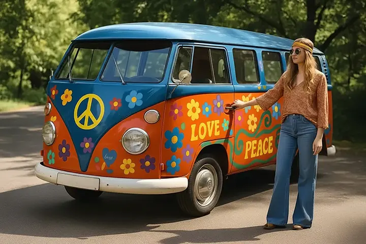 Flower Power - Love & Peace Oldtimer