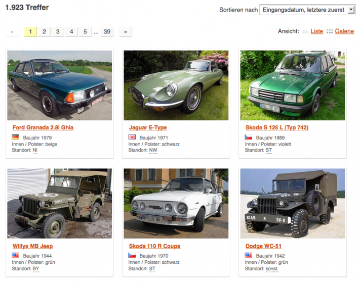 Fahrzeugsuche jetzt noch komfortabler