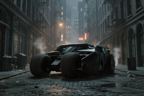 Das Tumbler-Batmobil steht bei Wayne Enterprises zum Verkauf